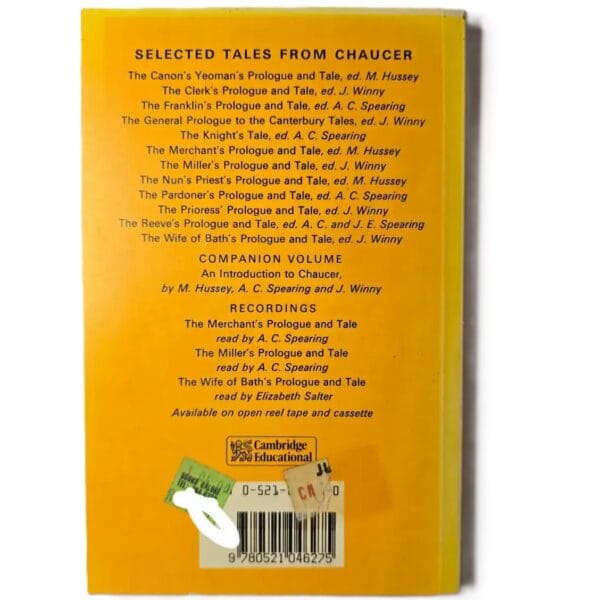 Selected tales from Chaucer: The Pardoner's Prologue and Tale - Edited by AC Spearing - Image 2